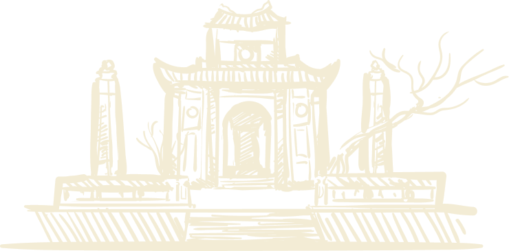 Họa tiết Đền Văn Hiến